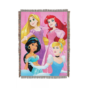 Born to Rule Disney Princesses Woven Tapestry Throw