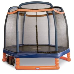 Little Tikes 7-Foot Trampoline, with Enclosure, Blue/Orange