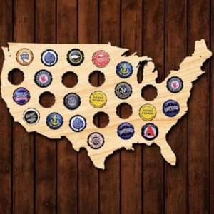 Beer Cap Map Of USA