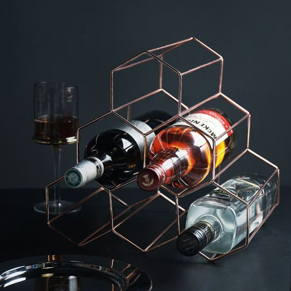 Honeycomb Metal Wine Rack