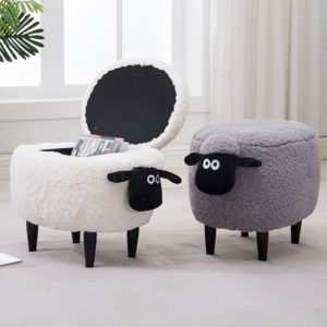 Shaggy Sheep Storage Stool