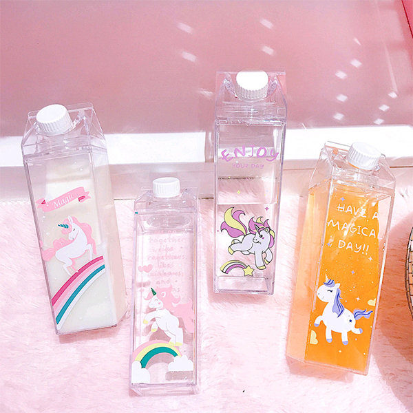 Cute Rainbow Unicorn Water Bottle For kids