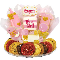 It's a Girl Gift Basket | Baby Girl Cookies