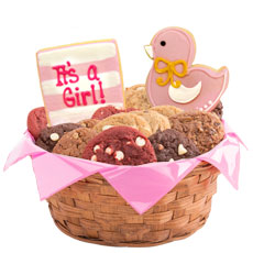 New Baby Girl Cookie Basket