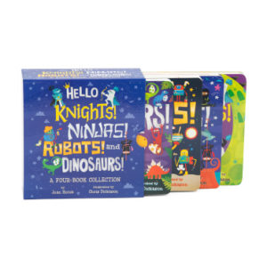 Set Of 4 Hello Knights, Ninjas, Robots, And Dinosaurs Board Books